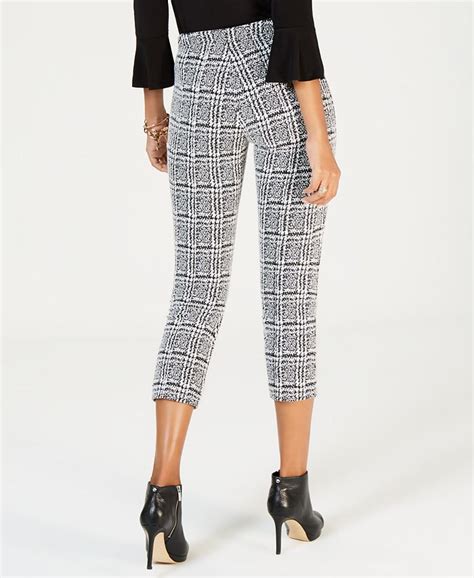 Michael Kors Plaid Cigarette Crop Pants, In Regular & Petites